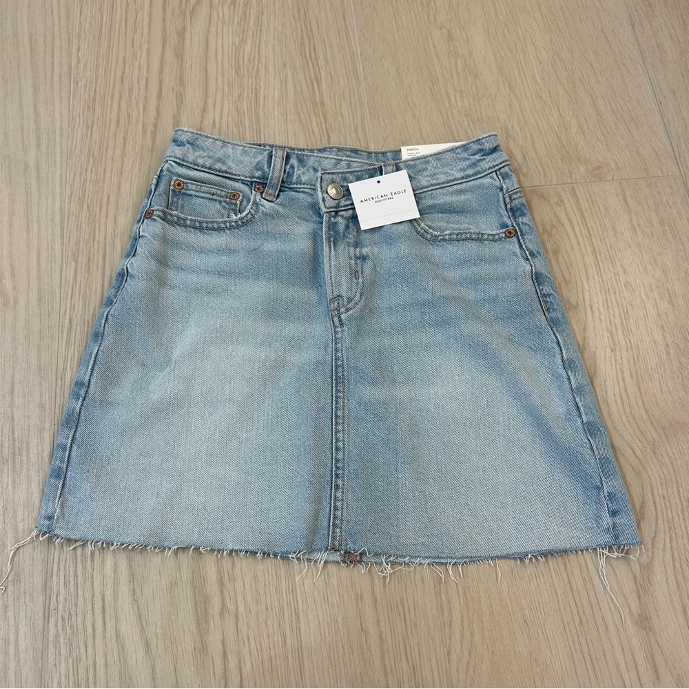 American Eagle Outfitters Light Blue Denim Mini Skirt